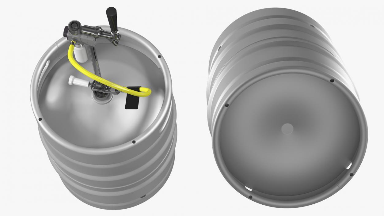 3D model Beer Keg 50L with Portable Tap