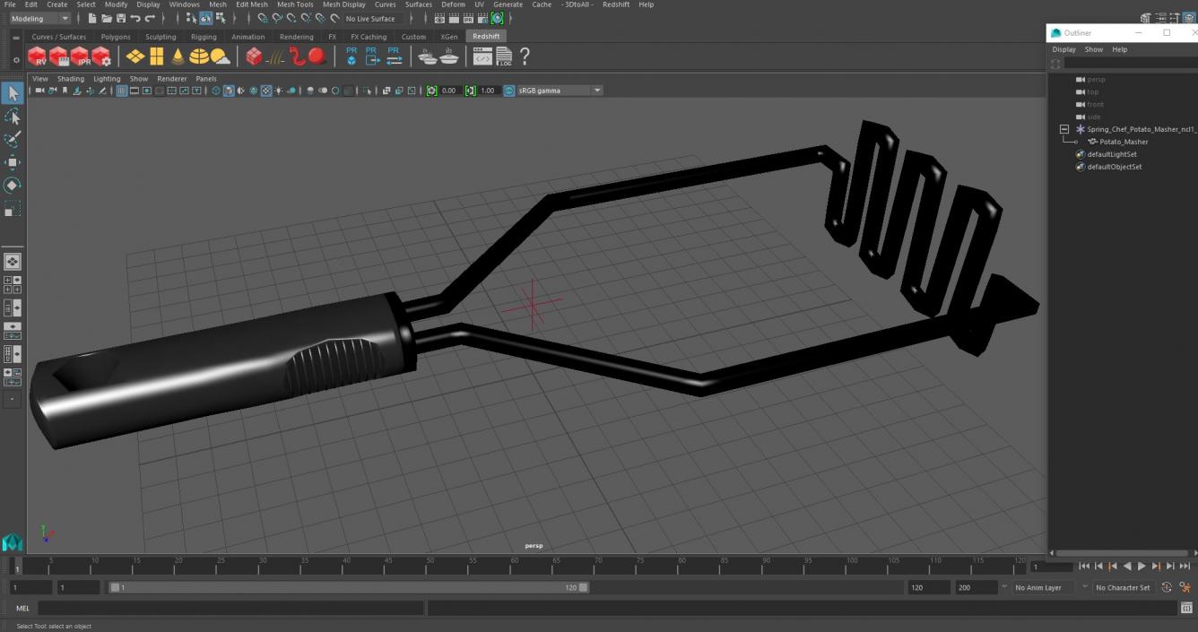 3D model Spring Chef Potato Masher