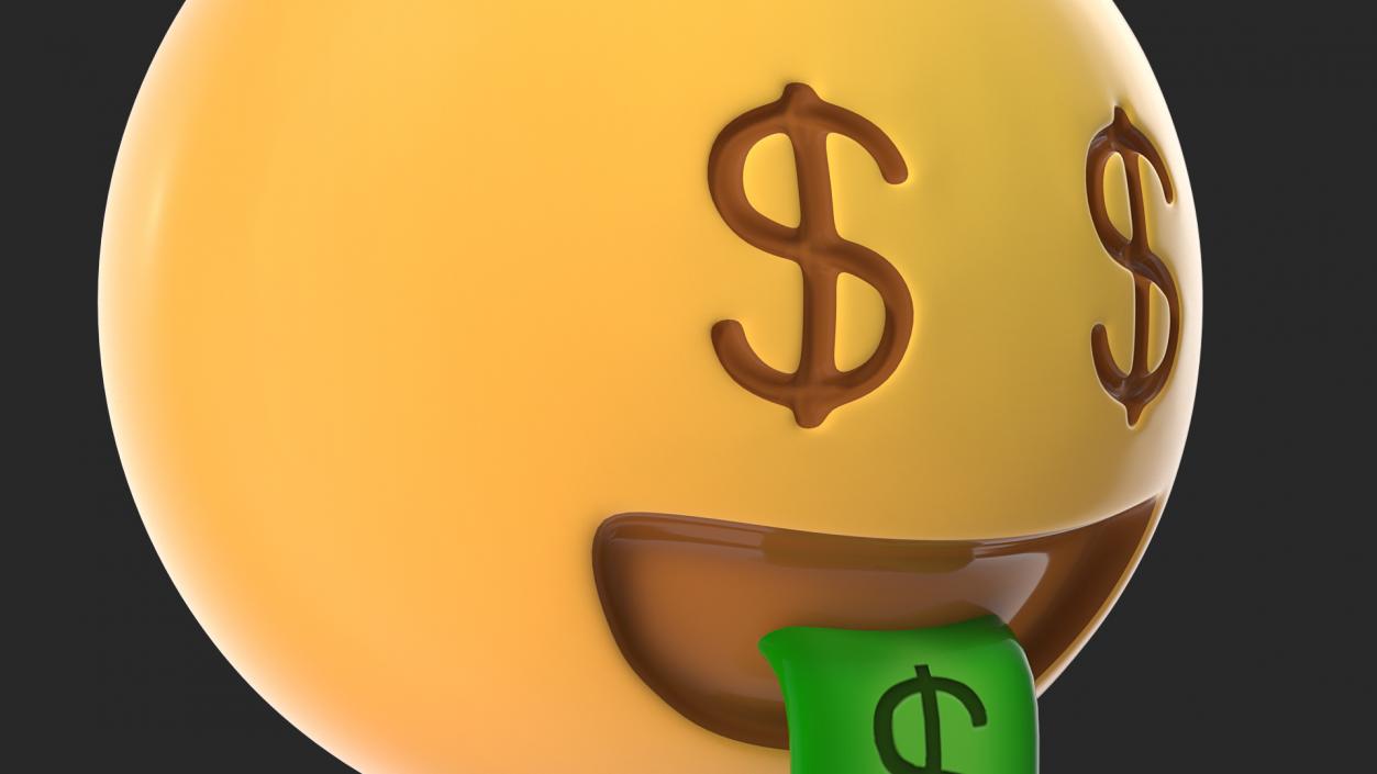 3D Money Face Emoji