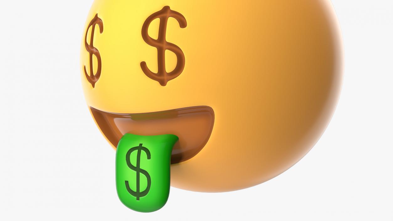 3D Money Face Emoji