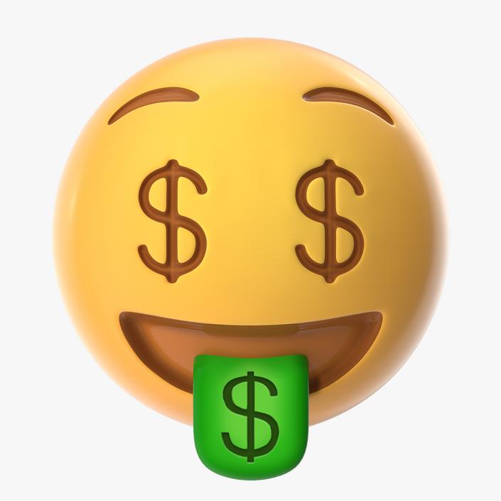 3D Money Face Emoji