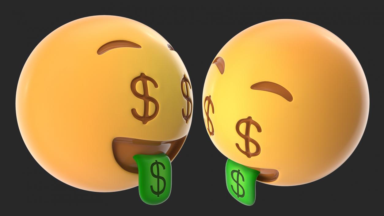 3D Money Face Emoji