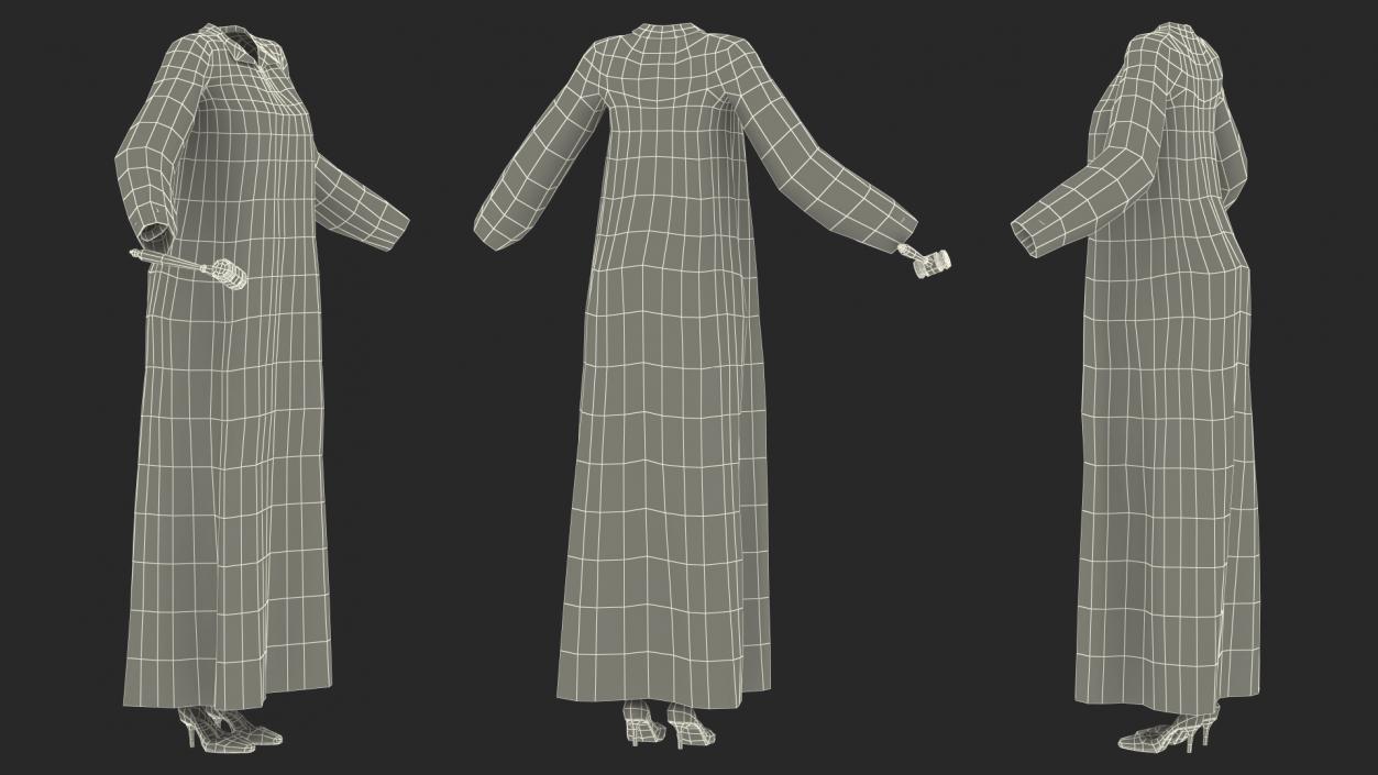 Judicial Robe with Gavel 3D model