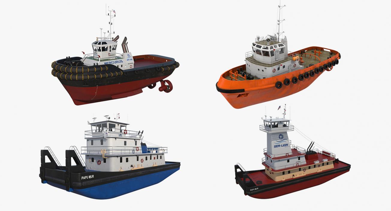 Tug Boats Collection 3 3D