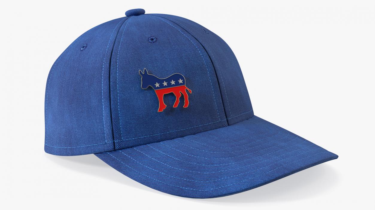 Baseball Cap with Icon of Democratic Party 3D