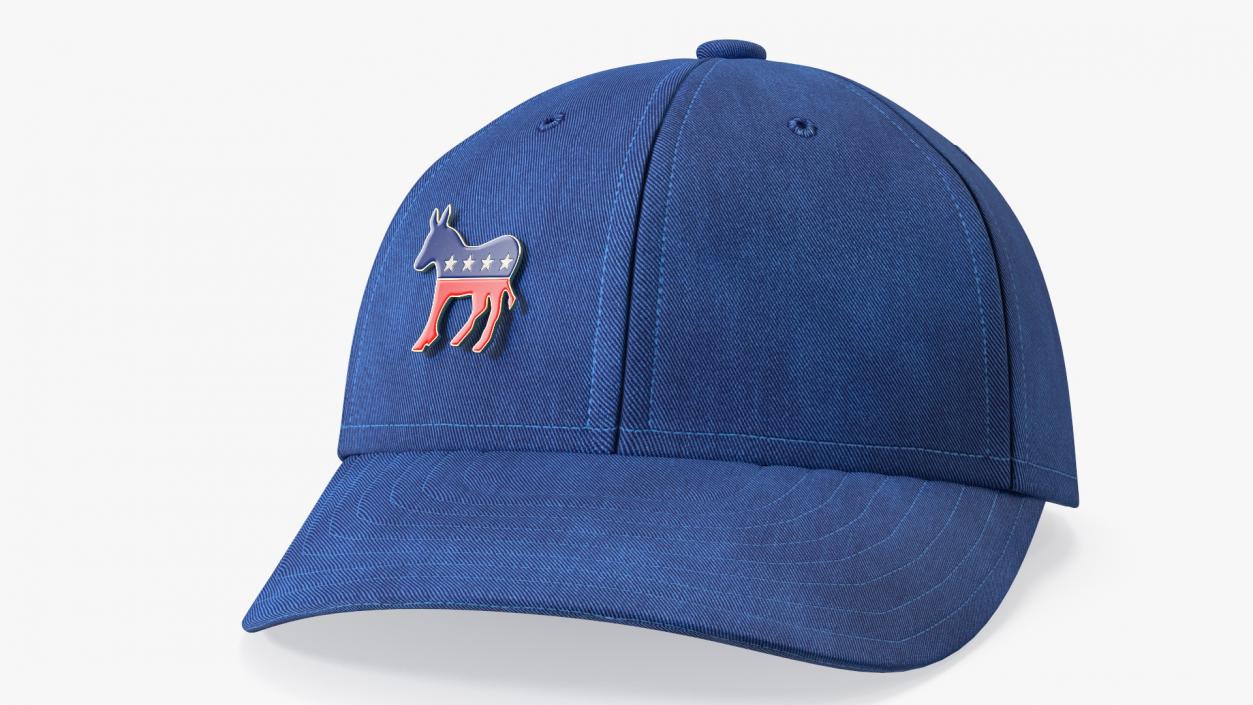 Baseball Cap with Icon of Democratic Party 3D