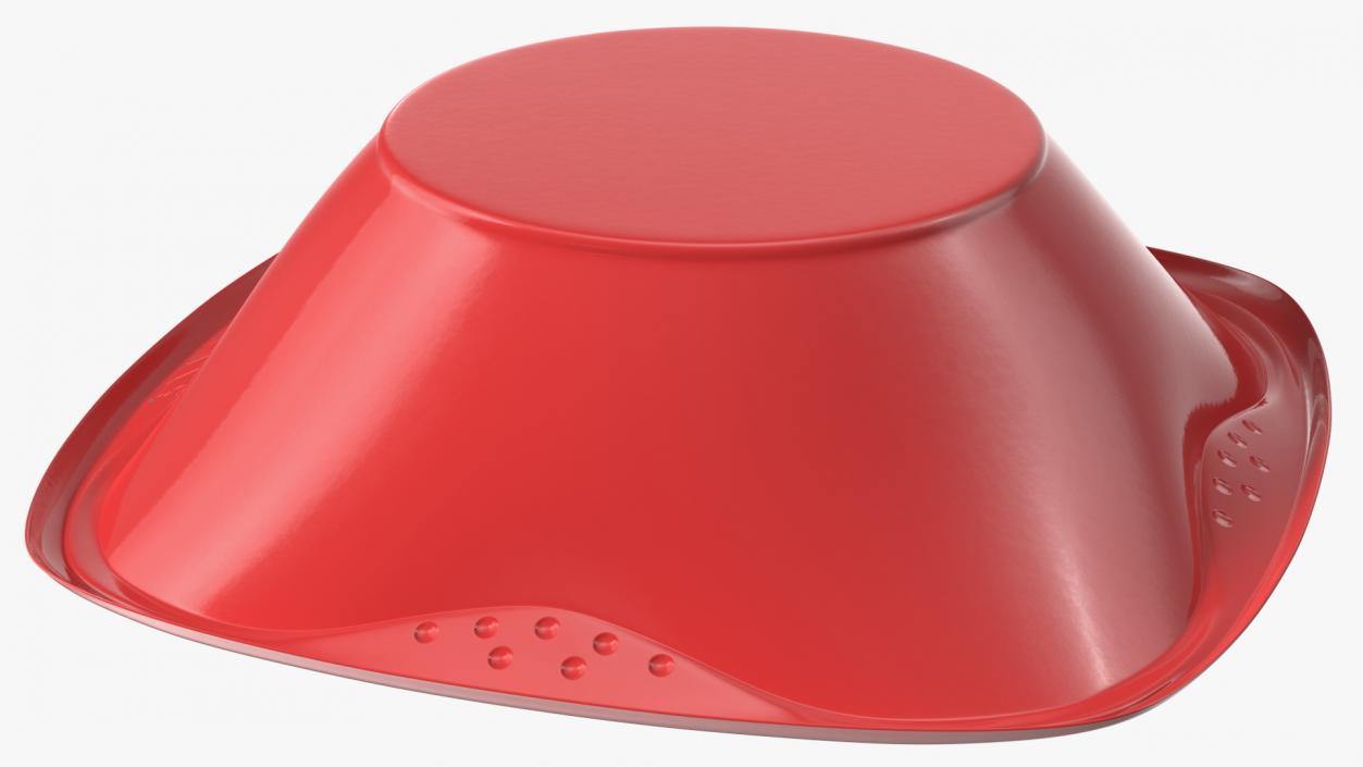 Solo Squared Plastic Bowl Red 3D model