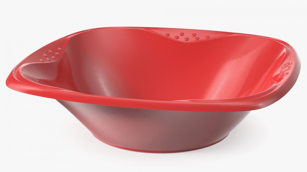 Solo Squared Plastic Bowl Red 3D model