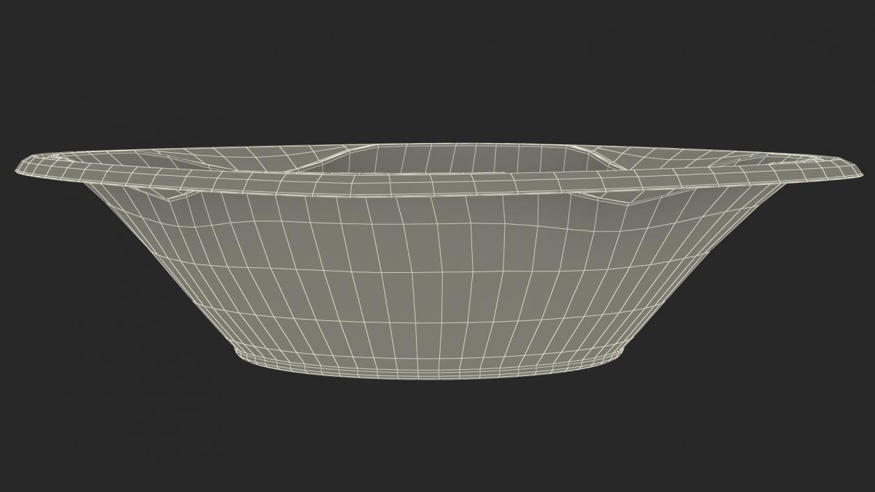 Solo Squared Plastic Bowl Red 3D model