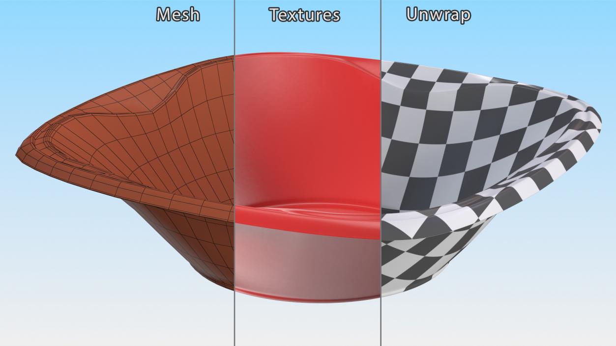 Solo Squared Plastic Bowl Red 3D model