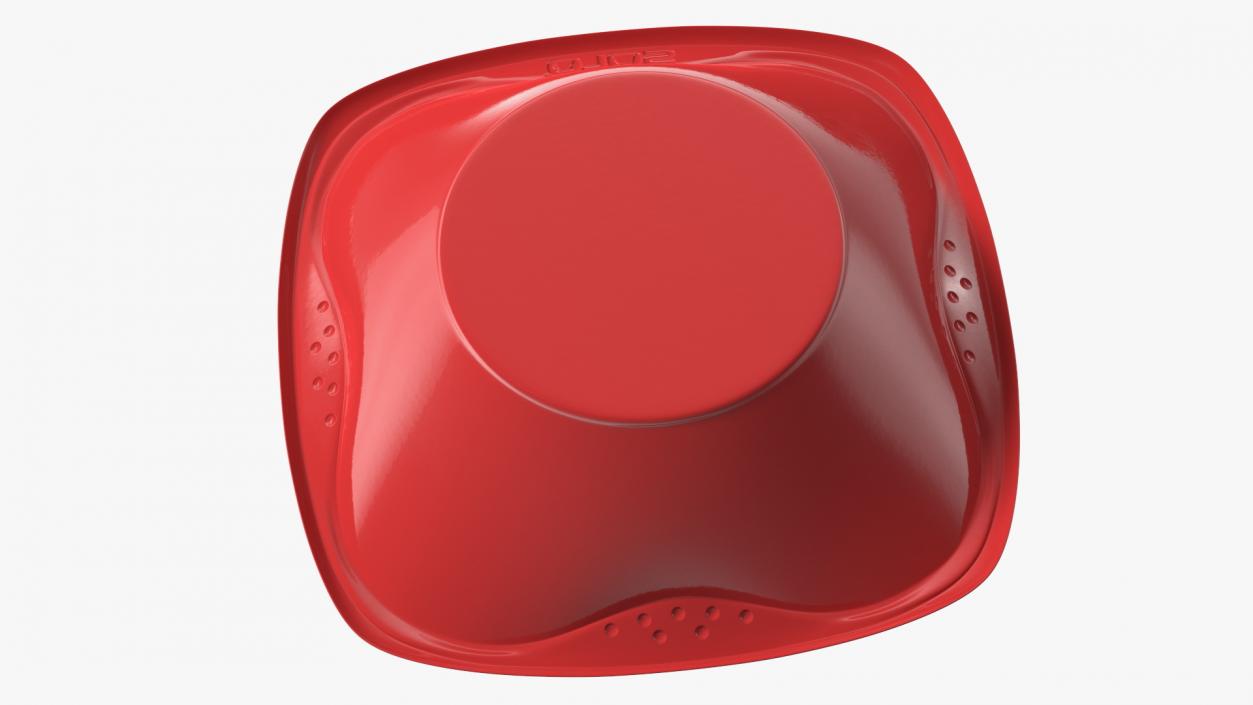 Solo Squared Plastic Bowl Red 3D model