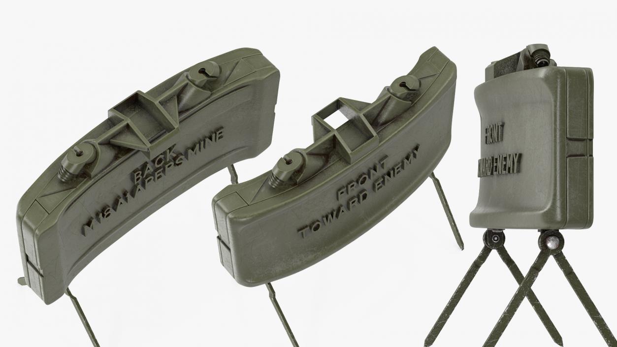 M18A1 Claymore Anti Personnel Mine Aged 3D model