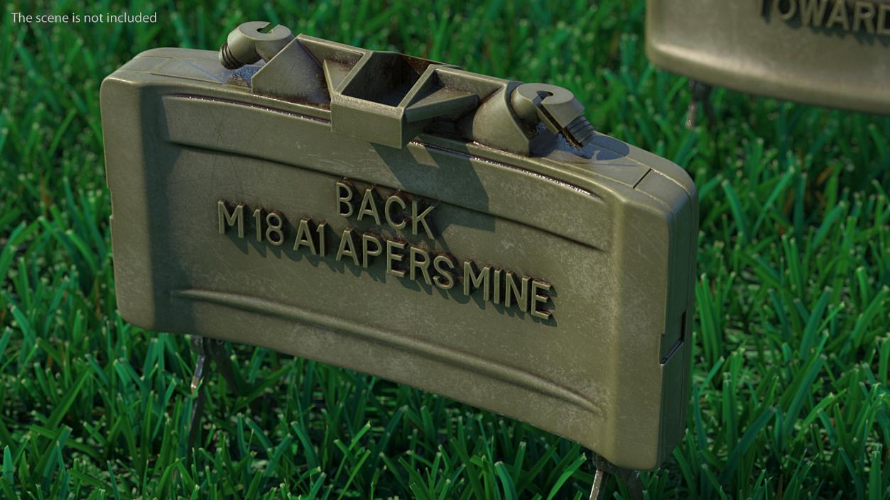 M18A1 Claymore Anti Personnel Mine Aged 3D model