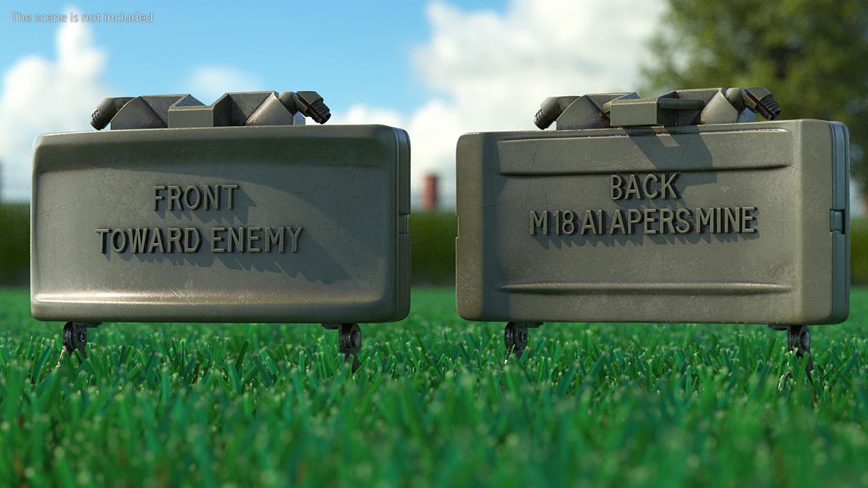 M18A1 Claymore Anti Personnel Mine Aged 3D model