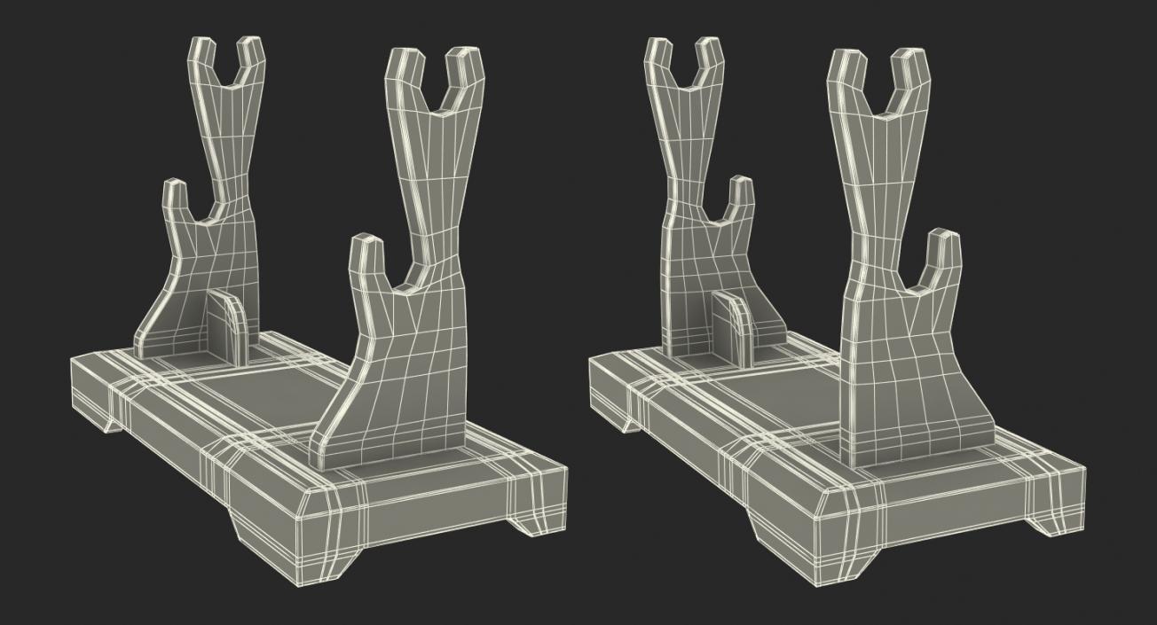 3D Double Sword Stand model