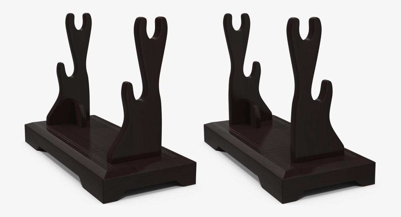 3D Double Sword Stand model