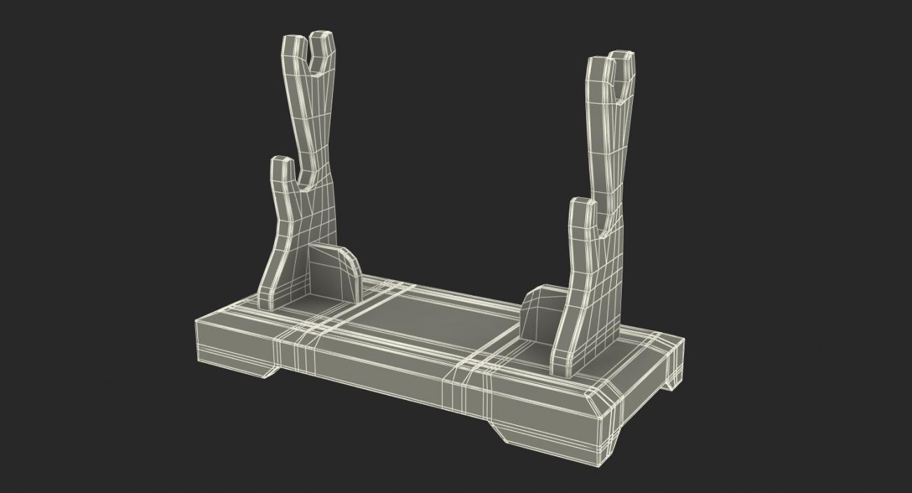 3D Double Sword Stand model