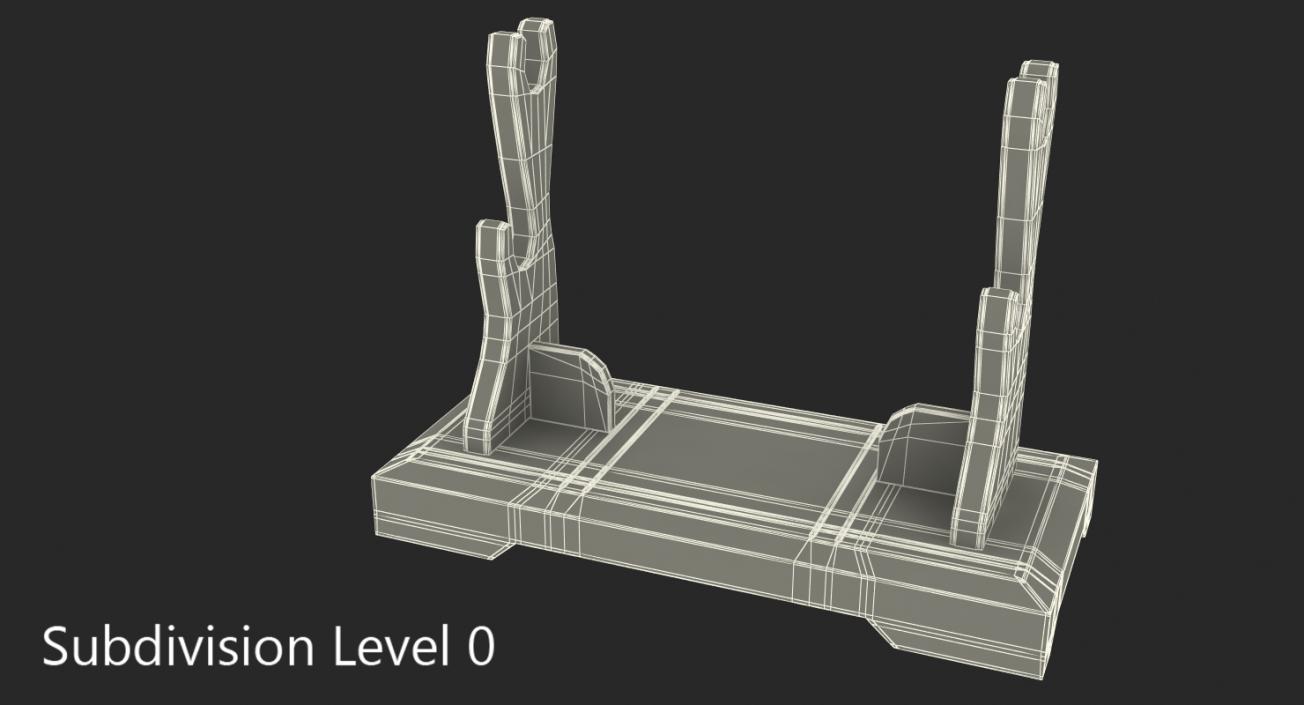 3D Double Sword Stand model