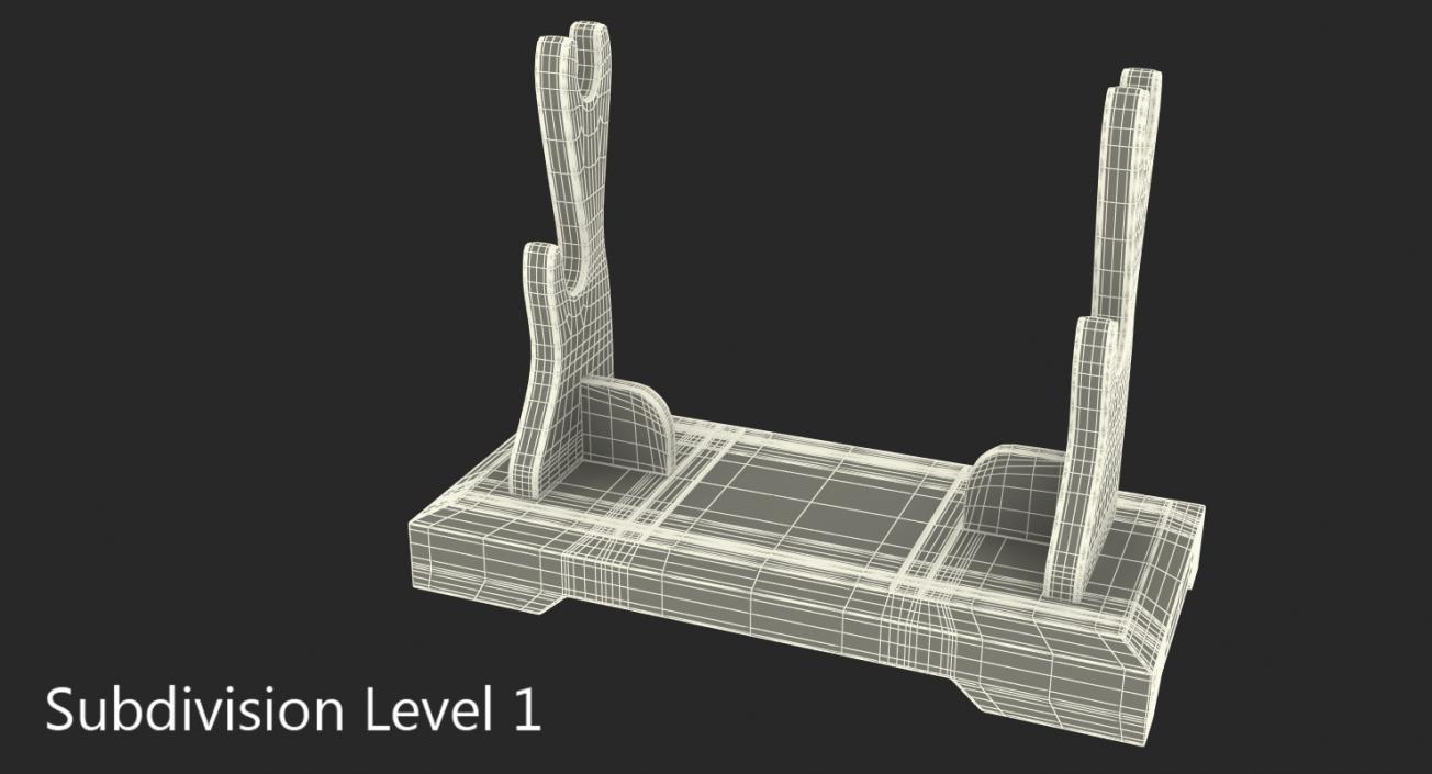 3D Double Sword Stand model