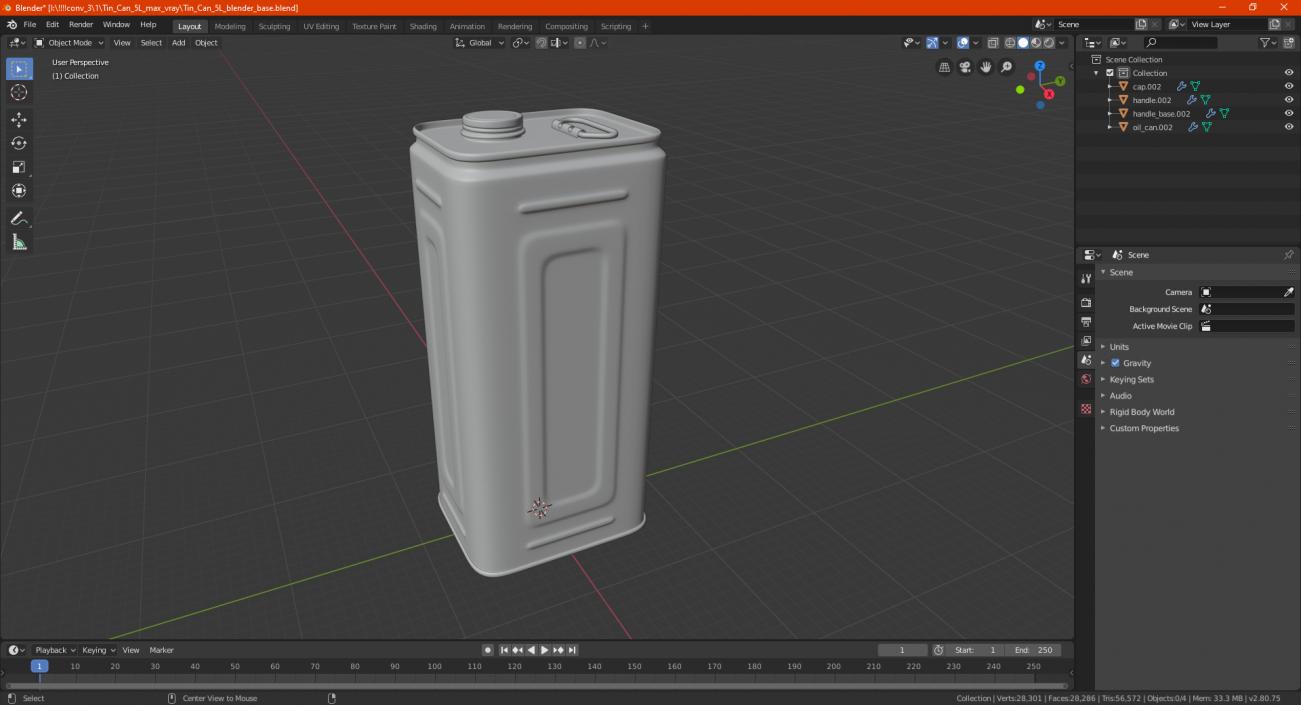 3D model Tin Can 5L