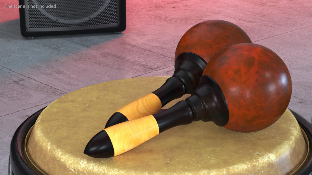 3D Maracas Musical Instrument