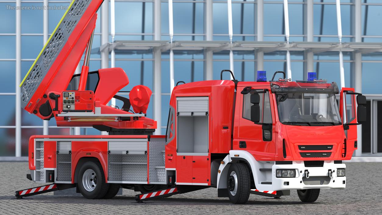 3D model Fire Truck Ready Position