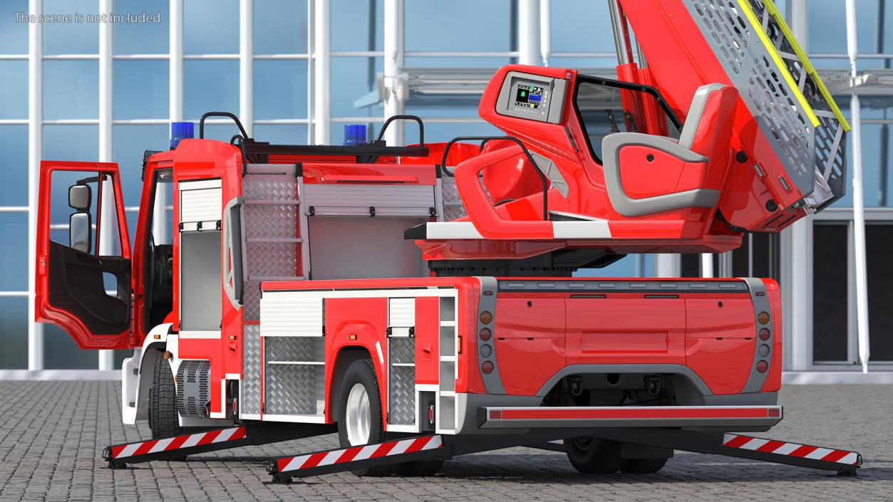 3D model Fire Truck Ready Position