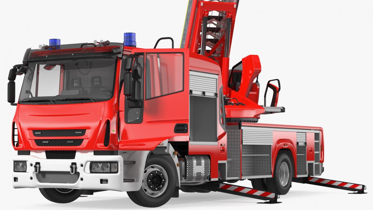 3D model Fire Truck Ready Position