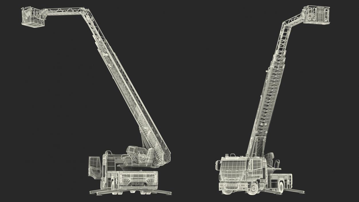 3D model Fire Truck Ready Position