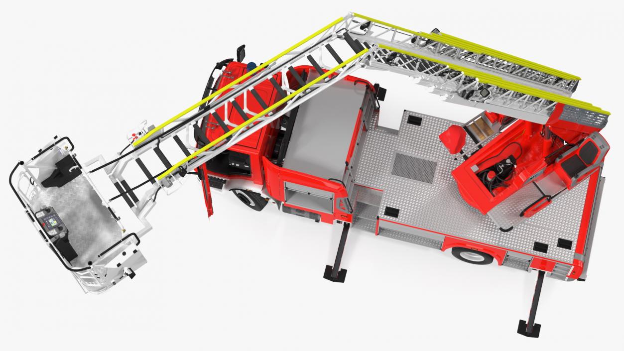 3D model Fire Truck Ready Position