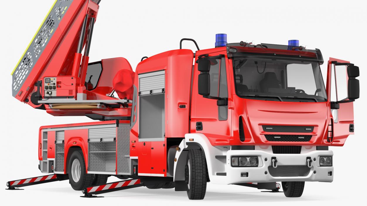 3D model Fire Truck Ready Position