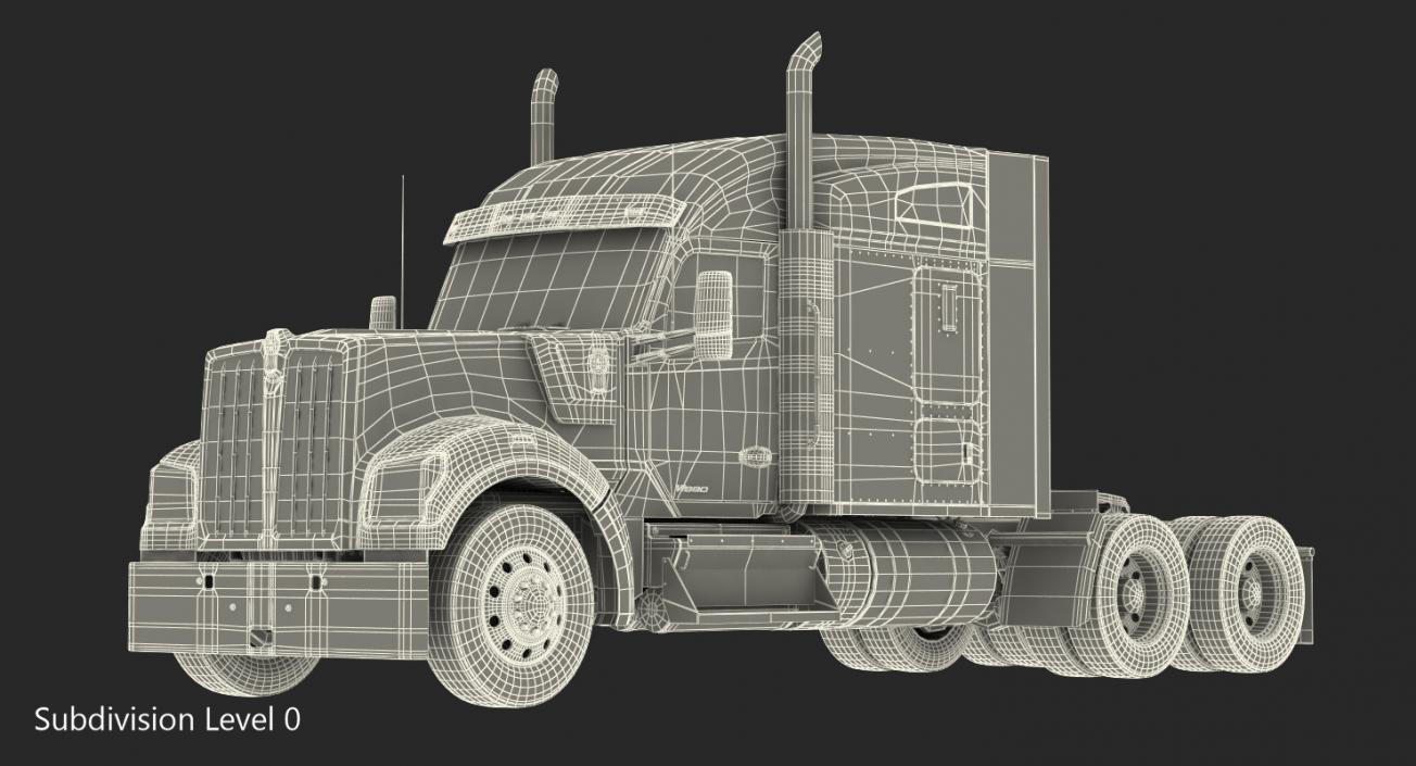 3D Kenworth W990 model