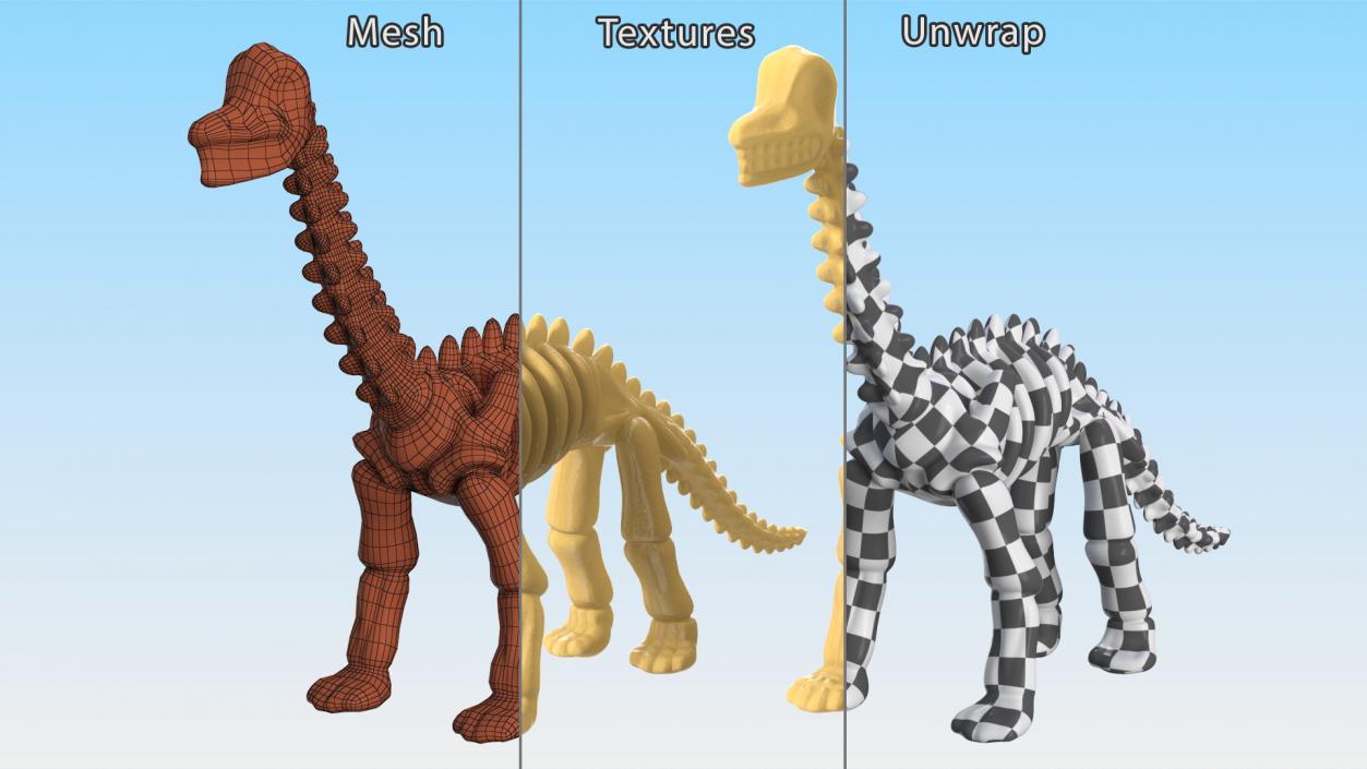 3D model Dinosaur Skeleton Toys Collection 2