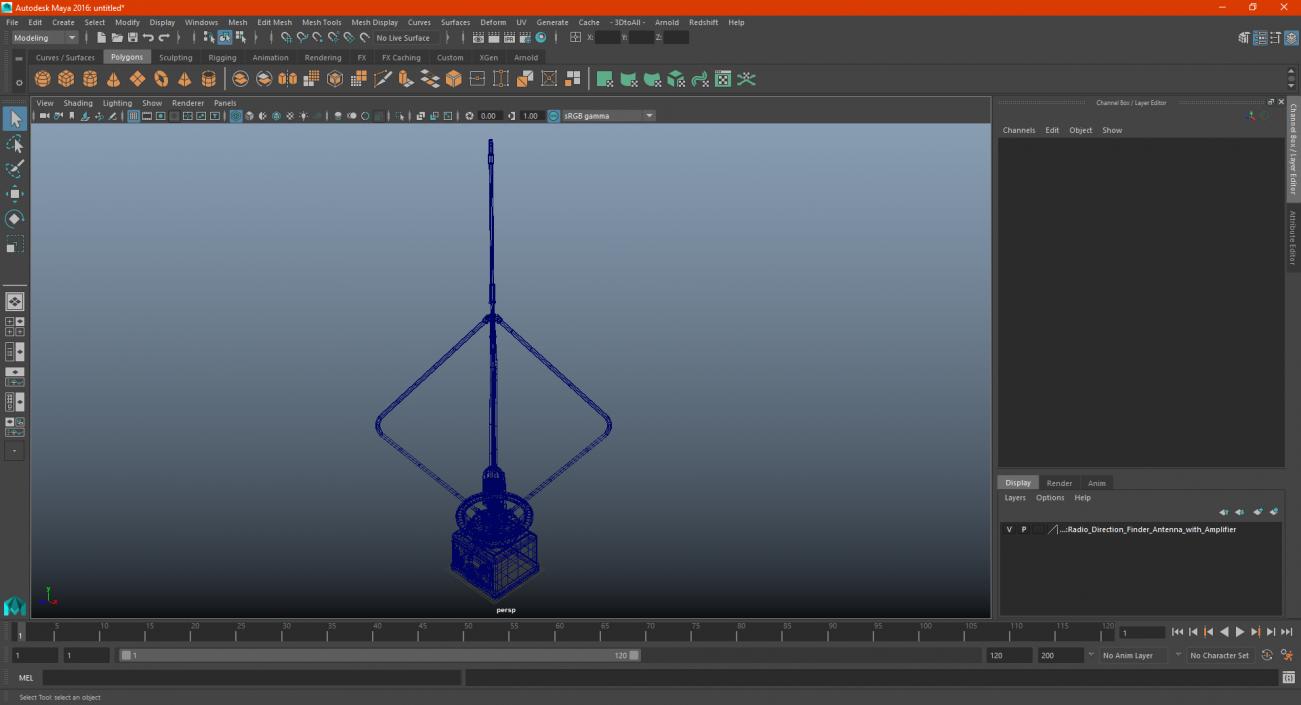 3D model Radio Direction Finder Antenna