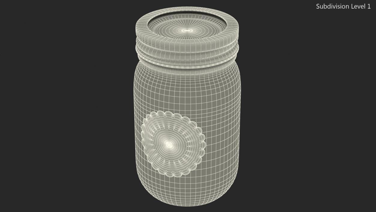 3D Jam Jar Strawberry model