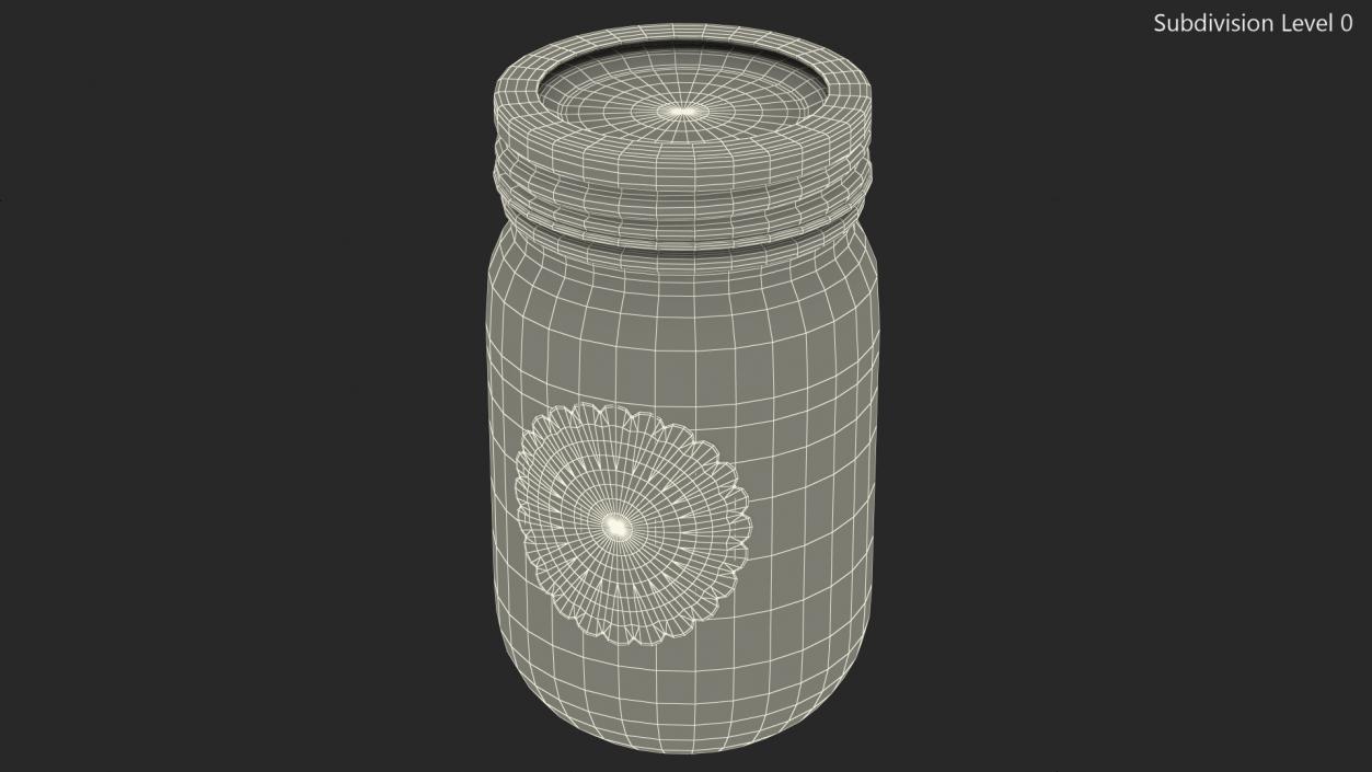 3D Jam Jar Strawberry model