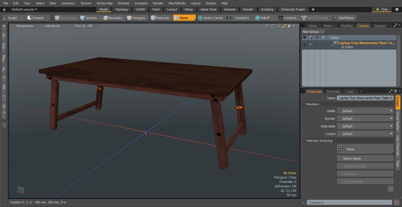 3D Laptop Tray Nnewvante Floor Table Dark model