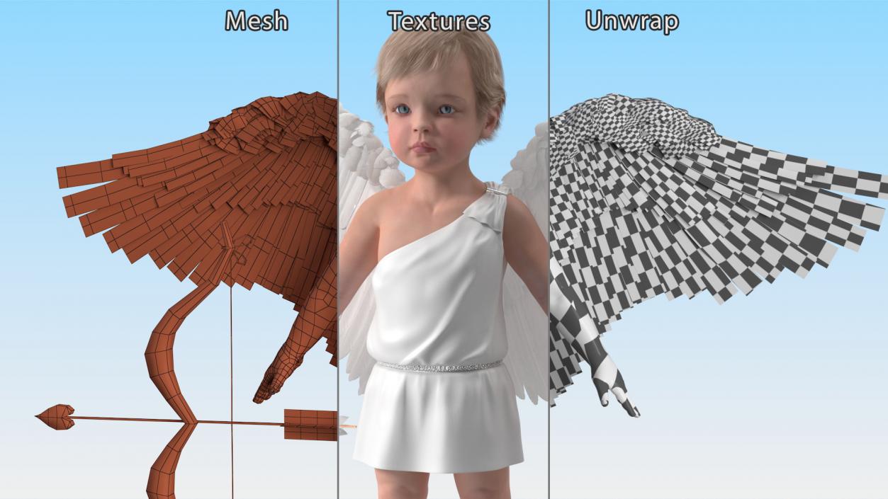 Baby Cupid Rigged 3D