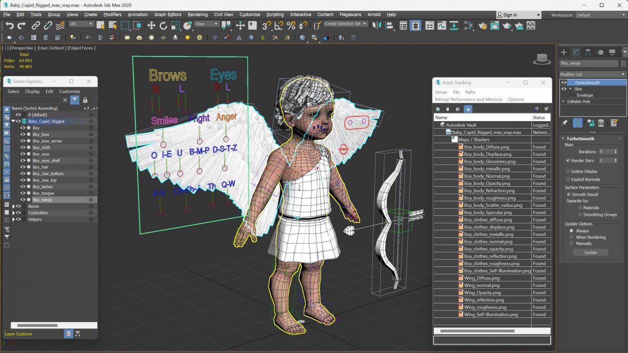 Baby Cupid Rigged 3D