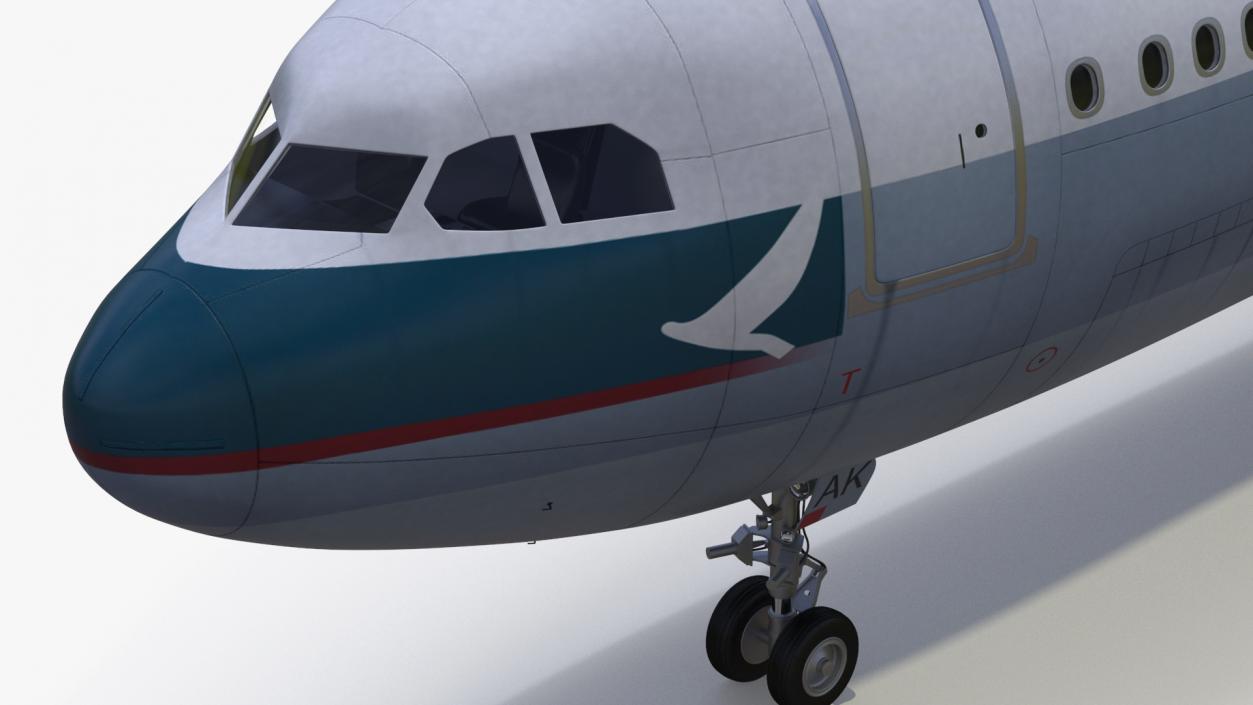 3D Cathay Pacific Airbus A330-300 Rigged for Cinema 4D