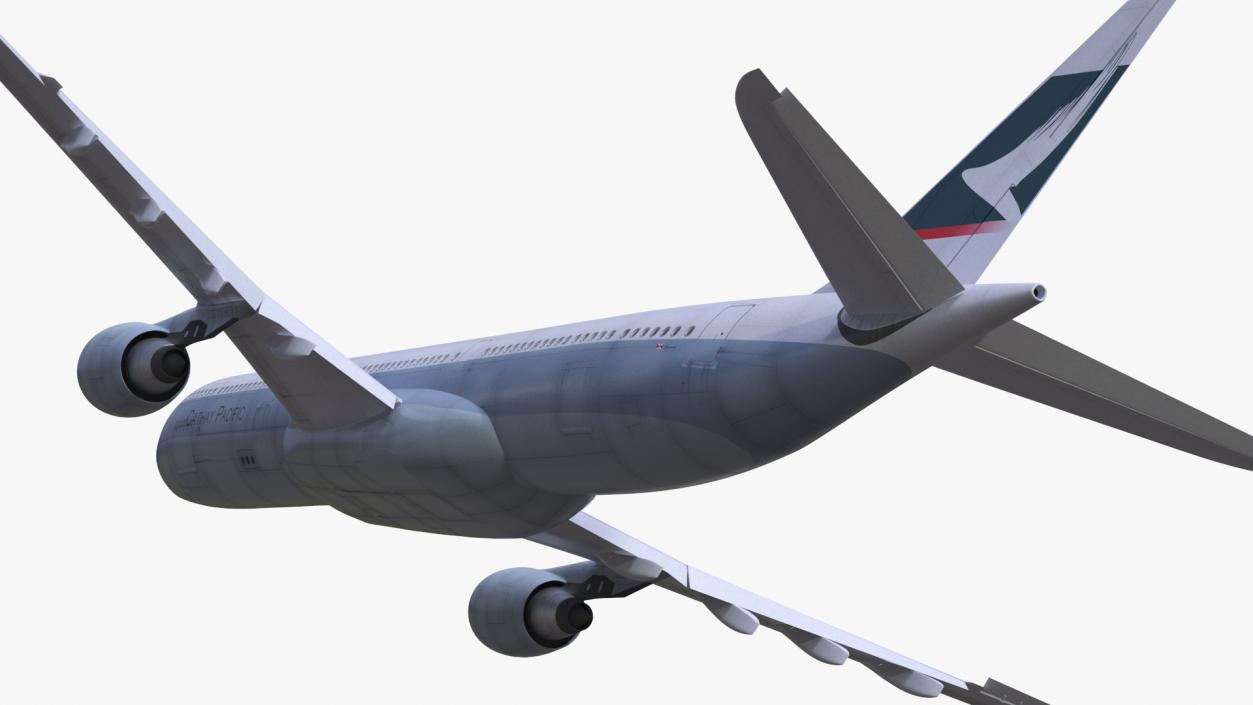 3D Cathay Pacific Airbus A330-300 Rigged for Cinema 4D