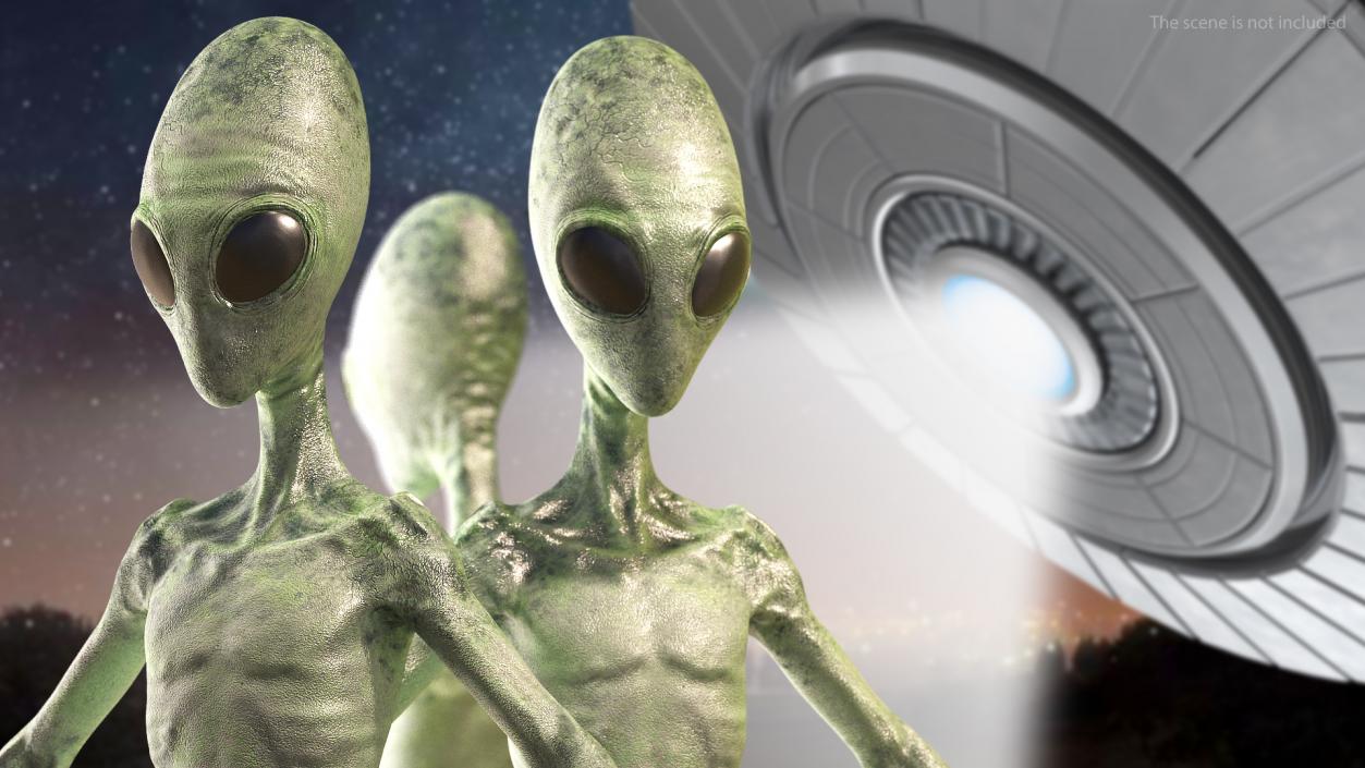 Green Alien Neutral Pose 3D model