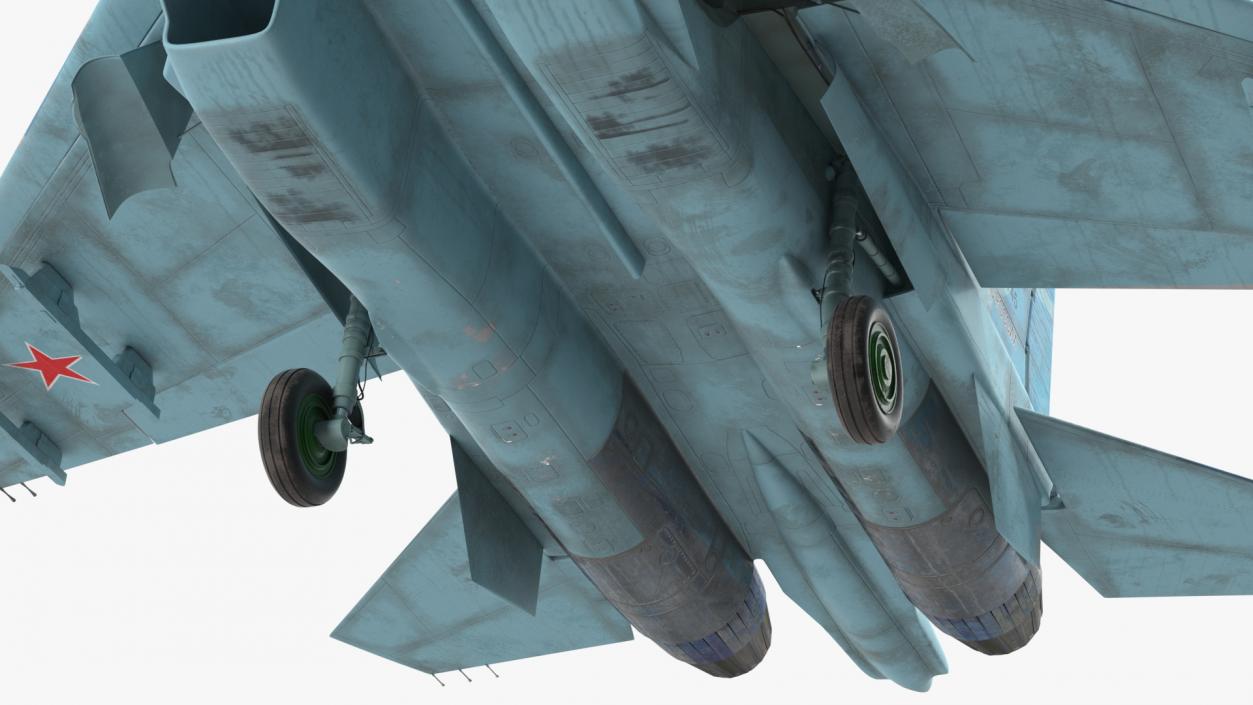 Russian Jet Fighter Sukhoi Su-27 Flanker Old 3D model