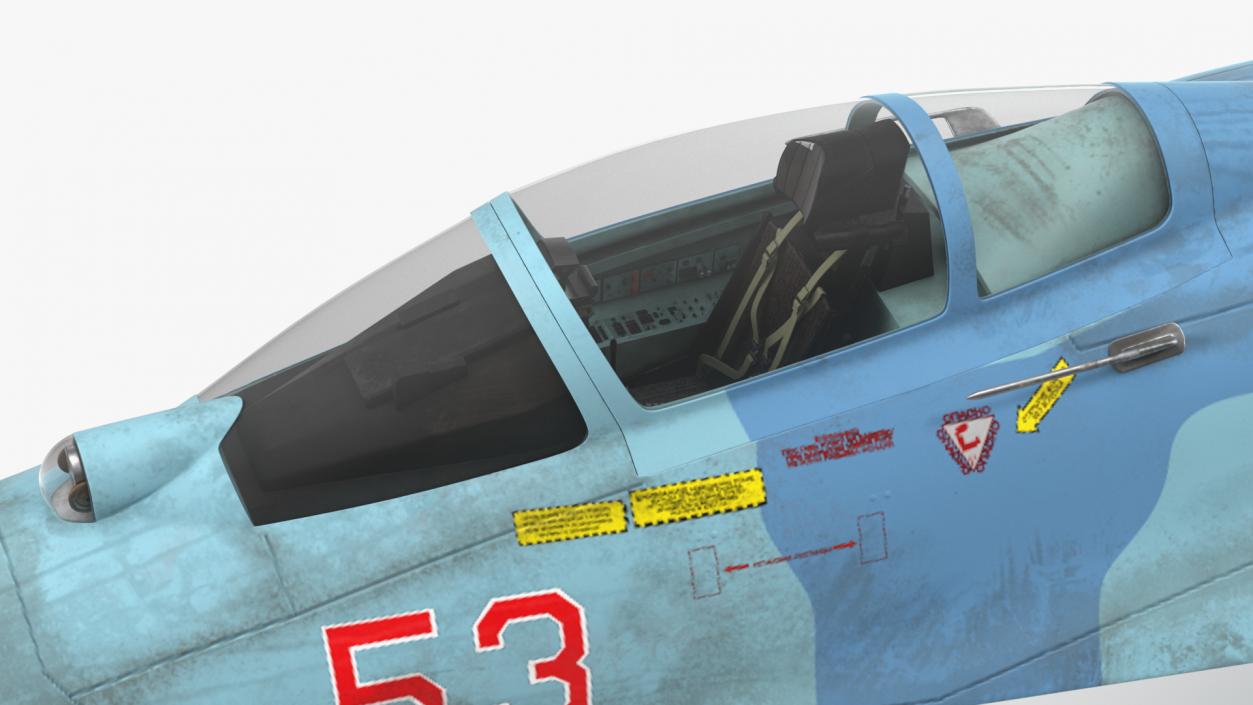 Russian Jet Fighter Sukhoi Su-27 Flanker Old 3D model