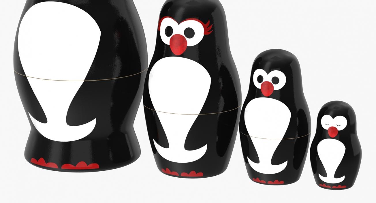 Matryoshka Penguin Set 3D