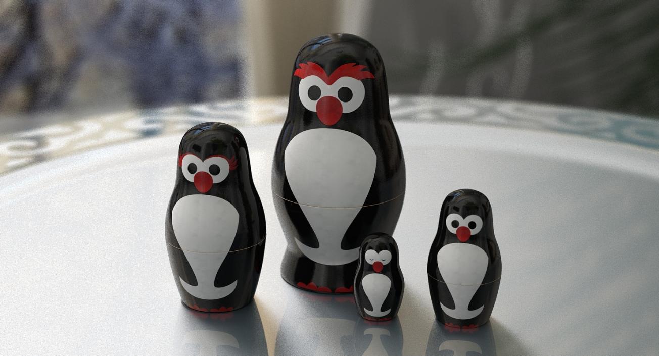 Matryoshka Penguin Set 3D