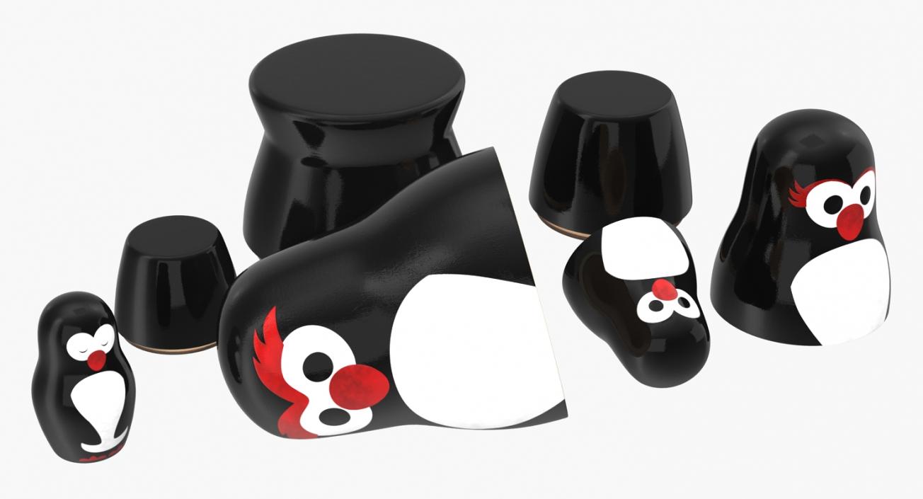 Matryoshka Penguin Set 3D