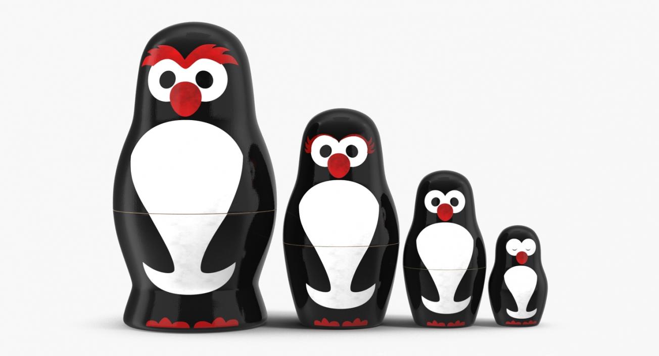 Matryoshka Penguin Set 3D