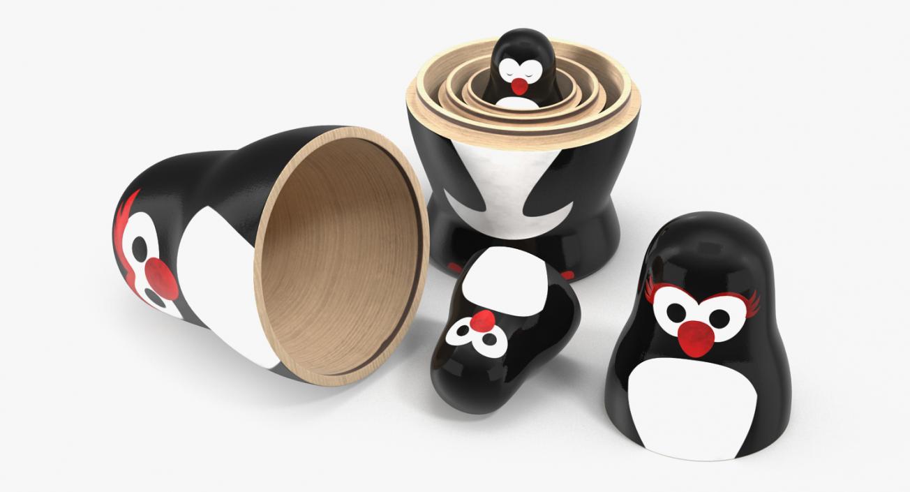 Matryoshka Penguin Set 3D