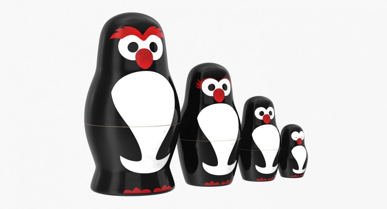 Matryoshka Penguin Set 3D